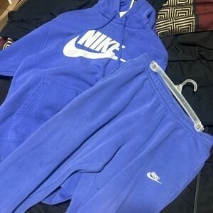 Nike Blue Sweatpants and hoodie
